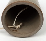 ELLIS stoneware pottery lamp base with geometric design, signed "Ellis", ​​​​​​​38cm high - 3