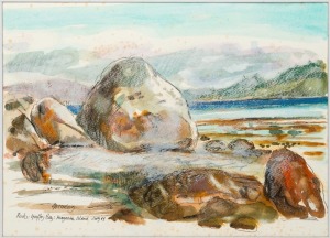 JOSEPH GREENBERG (1923 - 2007), folio of original artworks (20+ works), pen, watercolour and pastel on paper, 22 x 31cm each approximately
