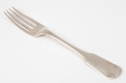 FELIX LYNN rare Colonial Australian fiddle pattern silver table fork, Sydney origin, circa 1825, stamped "F.L." with lion passant, monarch's head and "S.S.", 20cm long, 60 grams.