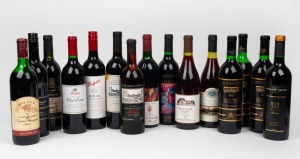 AUSTRALIAN REDS: Collection including Penfolds, Wynns Coonawarra, Wyndham Estate Hermitage, Leeuwin Estate and others, mixed vintages and grapes, (15 bottles)