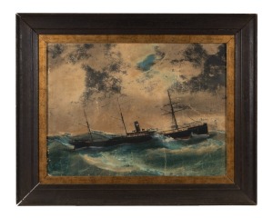 ARTHUR VICTOR GREGORY (1867-1957) (attributed), (steam ship in Port Phillip Bay), watercolour on card, 43 x 58cm, 61 x 76cm overall