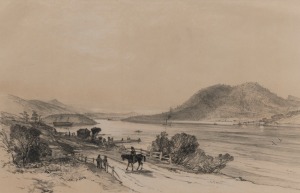 JOHN SKINNER PROUT (1805 - 1876), Rest Down on the Derwent&nbsp;V.D.L., lithograph, signed in the plate, from "Tasmania Illustrated" Vol.1 [1844], 27 x 41cm., framed 54 x 64cm.