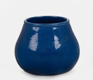 256 · JOHN CAMPBELL pottery vase glazed in duck egg blue, incised "John Campbell, 1932", 10cm high, 13cm wide