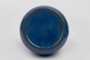 JOHN CAMPBELL pottery vase glazed in duck egg blue, incised&nbsp;"John Campbell, 1932", 10cm high, 13cm wide - 2