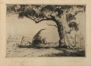 GRAHAM HOPWOOD, I. ) Over The Hill, 20/75, II.) Sunlight and Shade, 4/75, dry point etchings, both signed and titled in the lower margins, the larger 19 x 26cm, 39 x 45cm overall