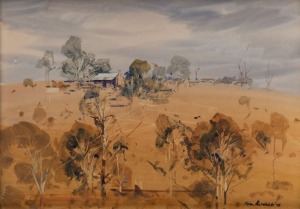 JOHN BORRACK (1933 - ), Summer Maffra, watercolour, signed lower right "John Borrack, '78", ​​​​​​​26 x 36cm, 41 x 51cm overall