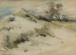 ELEANOR CONSTANCE (NORNIE) GUDE&nbsp;(1915-2002), (landscape), watercolour, signed lower left in pencil "Nornie Gude, '46", ​​​​​​​23 x 31cm, 44 x 51cm overall