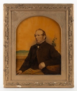 ALFRED BOCK - SENNOTYPE&nbsp;portrait with original paper label verso, 33 x 28cm overall