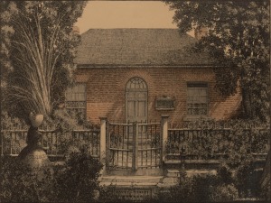HARDY WILSON group of five plates from "Old Colonial Architecture", each mounted in card, 36 x 46cm each overall