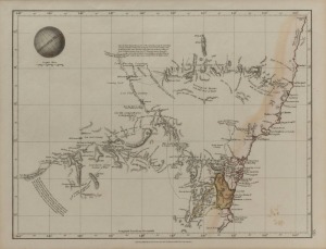 NEW SOUTH WALES antique map highlighting "The County Of Camden", 19th century, ​​​​​​​41 x 51cm overall