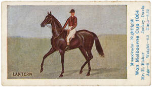 1906 Sniders & Abrahams "Australian Racehorses" (Melbourne & Sydney Cup Winners), part set [33/56 + 1 spare]; plus range 1980s-2000 Racing Victoria cards (11). Fair/VG.