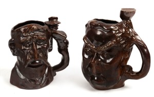 ROBERT MENZIES and HENRY LAWSON&nbsp;Bendigo pottery limited edition character jugs, 17cm and 15cm high