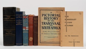 BOER WAR: Various books, including "Raiders and Rebels in South Africa" by Green [1898], "War in South Africa and the Dark Continent..." by Harding [1899], "How We Kept The Flag Flying" by Macdonald [1900], "The War in South Africa - Its Causes and Effect