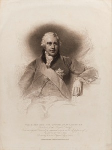 THOMAS LAWRENCE (1769 - 1830) (after), The Right Hon: Sir Joseph Banks, Brt. K.B., copper engraving drawn by W. Evans, engraved by A. Cardon, after the original by Lawrence, published 1810 by Cadell & Davies, London, 38 x 30cm.