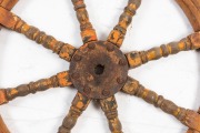 SHIPS WHEEL, timber and iron, 20th century, ​​​​​​​101cm wide. - 2