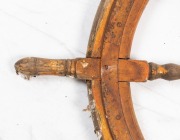 SHIPS WHEEL, timber and iron, 20th century, ​​​​​​​101cm wide. - 3
