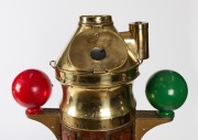 THE KELVITE STANDARD COMPASS: Antique ships binnacle on cylindrical oak stand with rope twist moulded base, cast iron anti-magnetic ball fittings to the side and with fitted brass maker's plate "Lord Kelvin's Patent&nbsp;Dry Compass, Made in England", (lacking - 4