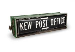 MELBOURNE TRAM DESTINATION BOX with Kew Depot roll, ​​​​​​​ ​​​​​​​110cm wide