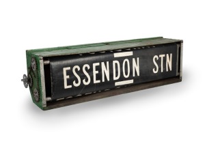 MELBOURNE TRAM DESTINATION BOX with Essendon Depot roll, ​​​​​​​110cm wide