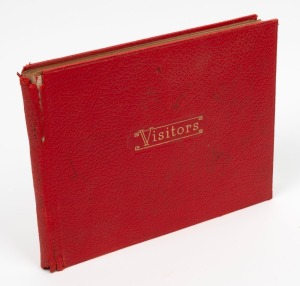 REALITIES GALLERY visitors book, signed by many notable people and artists, circa 1970s. Inspection will reward.