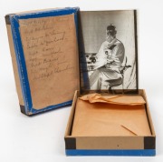 NED KELLY. Box of 9 glass plate negatives of the Victorian Police Force officers connected with the pursuit of the KELLY GANG, of note HARE, ORRIDGE, MONTFORD, CHAMBERS,&nbsp;etc. [Melbourne, circa 1890s]