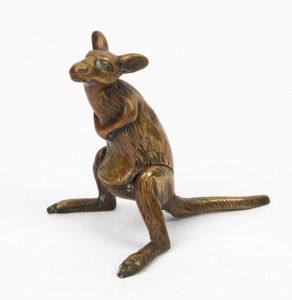 A vintage brass kangaroo nutcracker; marked "669" to one foot. 13cm high.