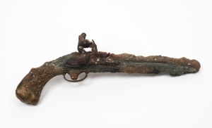 167 · An antique Dutch flintlock pistol in relic shipwreck condition, 18th century, ​​​​​​​