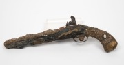 An antique Dutch flintlock pistol in relic shipwreck condition, 18th century, ​​​​​​​ - 2
