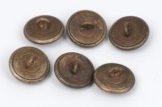 TASMANIA POLICE DEPARTMENT set of six antique buttons with Queen Victoria crown, 19th century. - 2