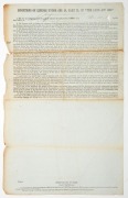 VICTORIAN GOVERNOR - GEORGE PHIPPS: April 1879 licence to occupy land in the Parish of Saltwater in the County of Kara Kara; issued in the name of Mary Louise Hull, and signed "Normanby" by the Governor, the 2nd Marquess of Normanby. The rent was fixed at - 2