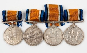 1914-20 British War Medals to Australians: 4343 PTE J. SCOTT. 7 BN. A.I.F.; 2655 PTE C.F. SCOTT. 7 BN. A.I.F.; 4887 PTE. F. SEIDER. 38 BN. A.I.F.; and, 3993 PTE J.F. SEYMOUR 23 BN. A.I.F (4 medals).