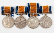 1914-20 British War Medals to Australians: 4343 PTE J. SCOTT. 7 BN. A.I.F.; 2655 PTE C.F. SCOTT. 7 BN. A.I.F.; 4887 PTE. F. SEIDER. 38 BN. A.I.F.; and, 3993 PTE J.F. SEYMOUR 23 BN. A.I.F (4 medals).