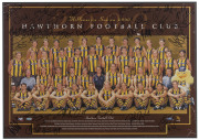 HAWTHORN FOOTBALL CLUB: The official team posters for 1999, 2000 & 2001, all signed by the squads, as photographed. (3 items). All mounted or framed; approx. 48 x 70cm each. - 2