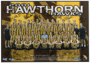HAWTHORN FOOTBALL CLUB: The official team posters for 1999, 2000 & 2001, all signed by the squads, as photographed. (3 items). All mounted or framed; approx. 48 x 70cm each. - 3