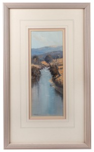 RICHARD CHAMERSKI (1951 - 2022), Morning on the Five Mile Creek, oil on board, signed lower left; titled verso, 40 x 16cm; framed 68 x 41cm.