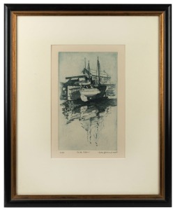 CEDRIC RAYMOND EMANUEL (1906 - 1995), On the Slips 2, (at Rushcutters Bay), etching, 41/90, titled, signed and dated 1942/81 in lower margin, 33 x 20cm; farmed 67 x 55.5cm overall.