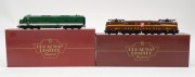 HO SCALE MODEL RAILWAYS: BROADWAY LIMITED: Pennsy GG1 Electric locomotive. #627; also, EMD E7A Southern Diesel locomotive #604. NIB. (2 locos).