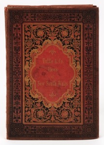 Tuttle & Co. Views of New South Wales: ornate folio, circa 1880, containing 25 photogravure&nbsp;plates, each depicting a building or scene in Sydney and New South Wales; each plate is captioned; the images approx. 15 x 10cm or 10 x 15cm. Overall, the folio is