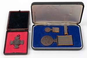THE NATIONAL MEDAL FOR SERVICE (together with the miniature and a ribbon bar), engraved to William Donald CARTER, made by the Royal Australian Mint and in the case of presentation; together with Carter's 1957Royal Life Saving Society Bronze Cross (made by