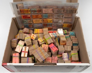 VICTORIAN RAILWAYS: A collection/accumulation of Edmonson tickets; a large quantity, with most looking like they are 1960s - 1980s. (1000s).