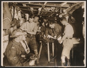 FRANK HURLEY (1885 - 1962), HILL 60 - LARCH WOOD TUNNEL ADVANCED DRESSING STATION, original silver gelatin photograph, dated verso Oct.30 1917, with copyright handstamp&nbsp;and official label explaining that this is an "Official Australian photograph taken on