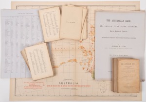 Edwin M. CURR, The Australian Race : Its Origin, Languages, Customs, Place of Landing in Australia, and the Routes by which it Spreads itself over that Continent: Volume 4 (The Atlas folio) in pre-binding form, comprising of the Comparative Vocabulary, to