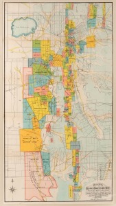 "Plan of the Ballarat & Sebastopol&nbsp;Gold Mines Showing the various Claims & Leases...", lithograph in colours, published by F.W. Niven & Co., Ballarat,&nbsp;circa 1880s, image size 62 x 33.5cm.