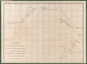 Thomas George SHORTLAND, A Chart of The Track of the Alexander on Her Homeward Passage from Port Jackson, on the East'n Coast of New South Wales to Batavia; Performed in the Year 1788, under the Direction of Lieut. John Shortland., copper engraving,publis