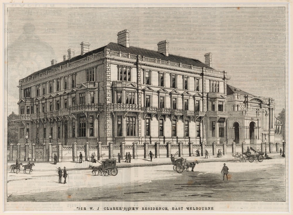 'Suburban Residence of J.B. Davies Esq., Mentone' c. 1887 hand-coloured ...