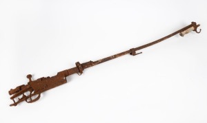 WWI period 303 rifle in relic condition, with remains of bayonet fitting, ​​​​​​​107cm long
