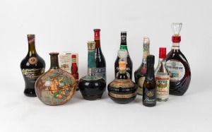 ASSORTED SPIRITS: Including Grand Marnier, Dom B&eacute;n&eacute;dictine, Ouzo and a miniature bottle of prosecco, (10 bottles)