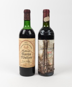 CH&Acirc;TEAU LASCOMBES, Margaux, 1978 vintage; together with a&nbsp;CH&Acirc;TEAU&nbsp;GLORIA, St. Julien, 1971 vintage, (2 bottles)