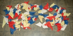Patriotic flag bunting, coloured cotton and rope, early 20th century, approx. 29 metre&nbsp;long.