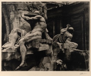 TONY NOTARBERARDINO (Australian) Fontana dei Quattro Fiumi silver gelatin photograph, 1978 signed in margin lower right 51 x 60.5cm